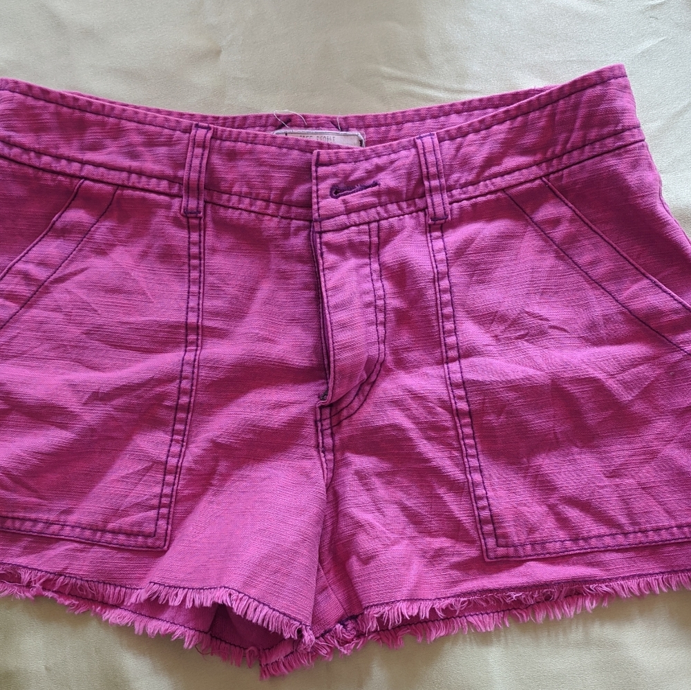 Free People Pink Denim Shorts Size 4
